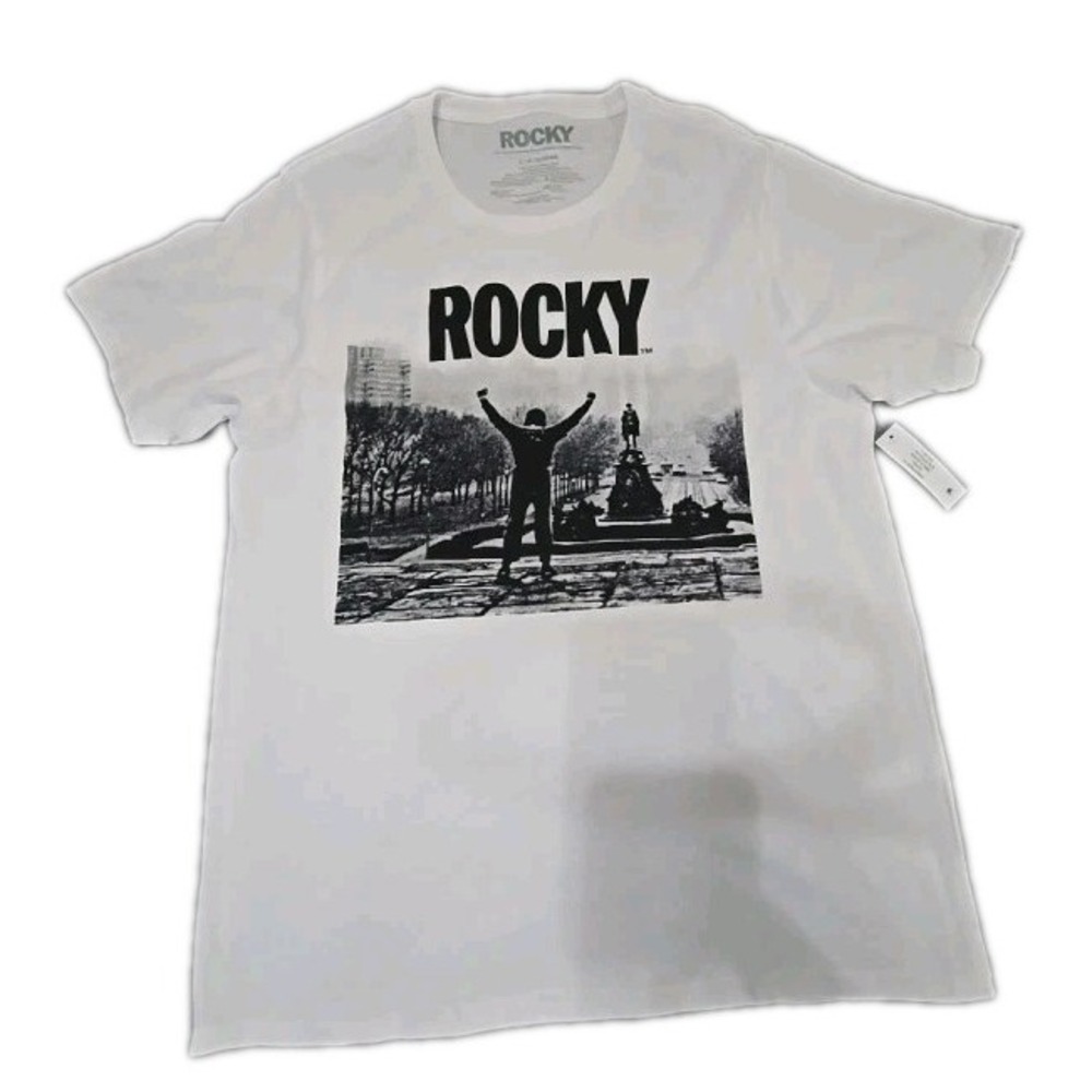 Nwt Rocky Men's Philadelphia Stairs Rocky Balboa Large Short Sleeve T-Shirt